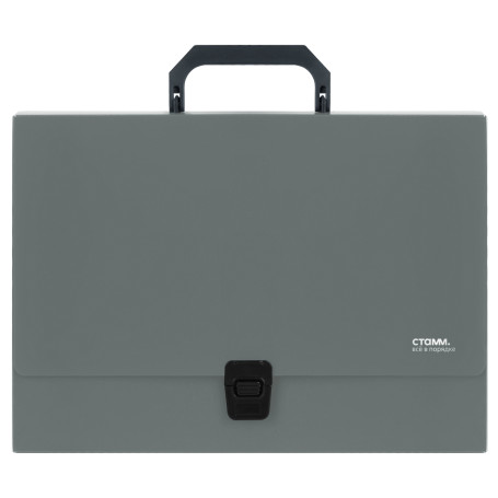 Briefcase folder 1 compartment STAMM "Standard" A4, 1000mkm, locked, plastic, grey