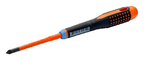 Combined insulated screwdriver with handle ERGO SL 6 mm/PZ2x100 mm, with a thin rod