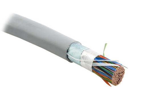 FUTP100-C3-S24-IN-LSZH-GY Cable twisted pair, shielded F/UTP, category 3, 100 pairs (24 AWG), single core (solid), foil shield, LSZH ng(A)-HF, -20°C - +60°C, gray