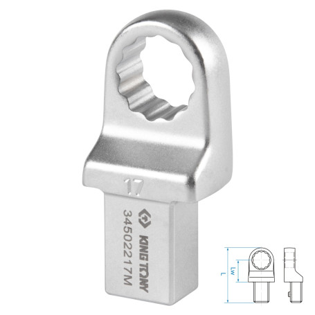 Folding nozzle of the "FIT" series, 17 mm, 14x18 mm KING TONY 34502217M