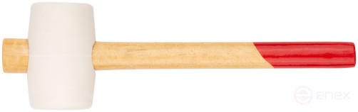 White rubber mallet, wooden handle 45 mm ( 225 gr )