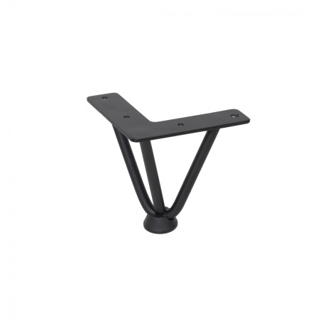 Опора меб. FLASH h110, черный AKS (без саморезов)