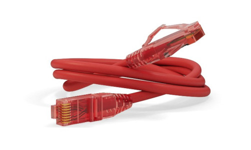 PC-LPM-UTP-RJ45-RJ45-C5e-0.3M-LSZH-RD Patch Cord U/UTP, Cat.5e (100% Fluke Component Tested), LSZH, 0.3 m, red
