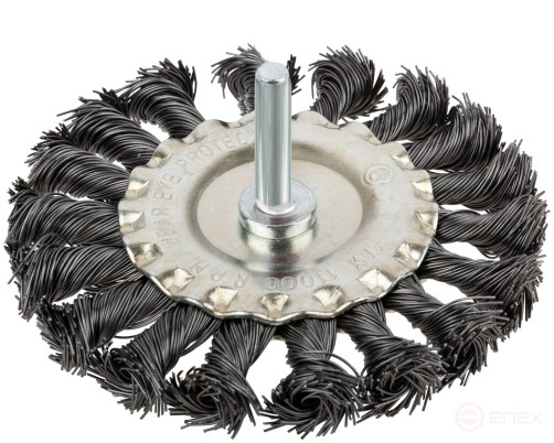 Straight disc corkscrew, with stud, 100 mm twisted steel wire