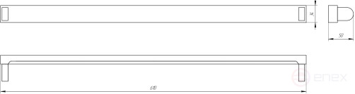 Светильник ЭРА SPO-801-0-001-060 IP20 под 1 светодиодную лампу T8 G13 LED 600мм до 20Вт