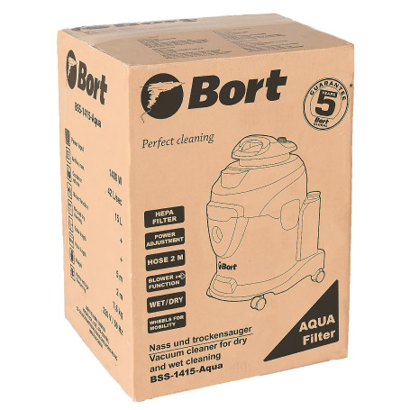 Vacuum cleaner for dry and wet cleaning BORT BSS-1415-Aqua