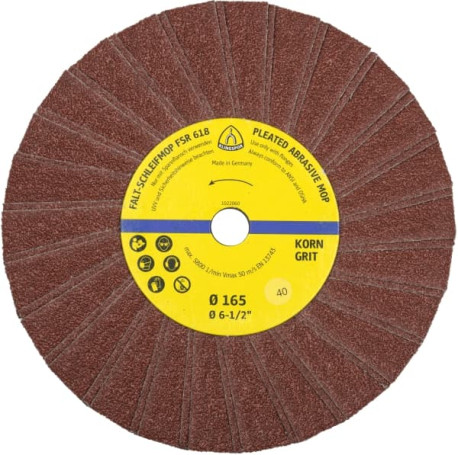 Складчатый радиальнолепестковый круг FSR 618, 165 x 14, 5831