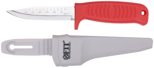 Construction knife, stainless steel.steel, plastic handle, ruler on the blade