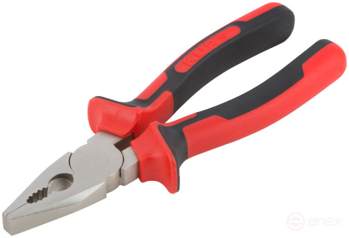 Trend combination pliers, two-tone rubberized handles, 180 mm chrome-nickel coating