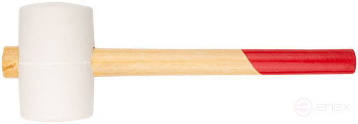 White rubber mallet, wooden handle 80 mm ( 900 gr )
