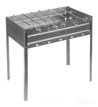 Barbecue briefcase on a leg, +6 skewers 450*10*0,8 , in a box