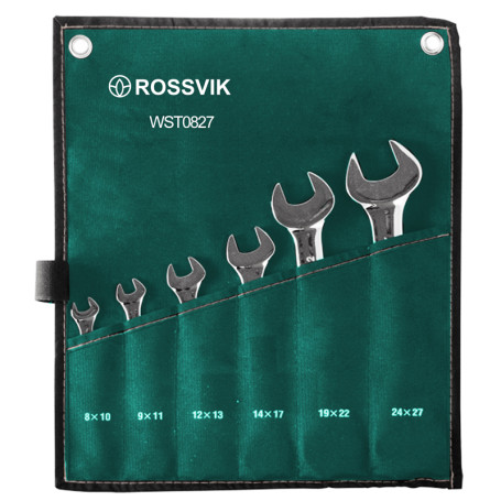 WST0827 Набор ключей рожковых ROSSVIK 8-27 мм, 6 шт