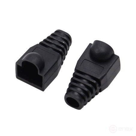 Изолирующий колпачок Ripo для разъемов RJ-45, чёрный, диаметр 6,1 мм (по 10 шт.)