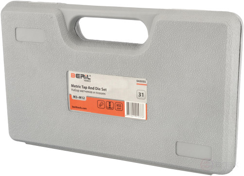 Set of taps and dies M3-M12 (31p.plast.case) BERIL