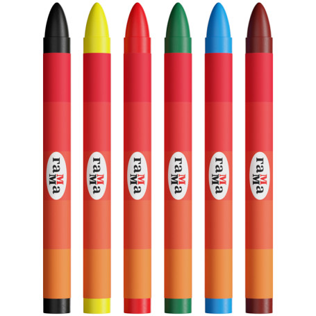 Wax crayons Gamma "Cartoons", 06cv., round, cardboard. packaging, European weight NEW