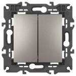 ERA Elegance 14-1106-16 Double switch, 10AH-250V, Titanium