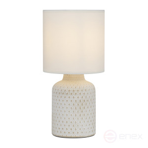 7043-502 Настольная лампа Rivoli Sabrina 7043-502 1 * Е14 40 Вт керамика белая с абажуром