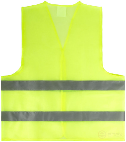 Yellow signal vest, 2 horizontal stripes, 60 gr., size XXL