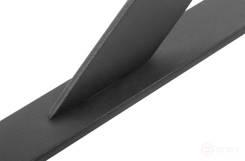 Corner bracket reinforced black 350x250 mm