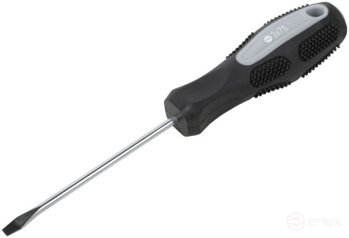 Screwdriver "Master", CrV steel, rubberized handle 3x75 mm SL