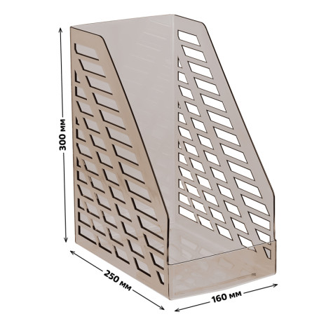 Paper tray vertical STAMP "XXL", tinted brown