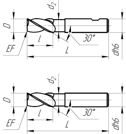 Концевая фреза твердосплавная ФК102.120.03