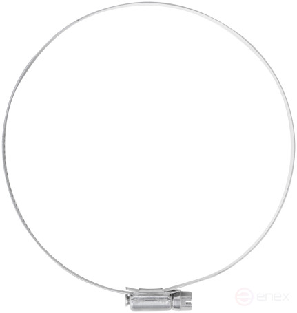 Crimping clamp, 12.7 mm wide, stainless steel.steel 105-127 mm