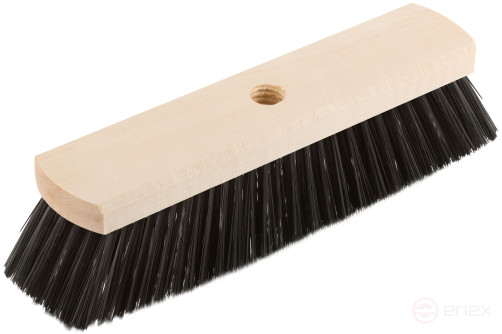 Щетка для пола деревянная овальная (тротуарная), 6-ти рядная, 275 мм