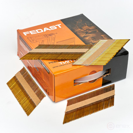 Реечные гвозди по дереву тип D34 (3х75, RIEG гальв. кольц. накат., 2000 шт/уп) FEDAST