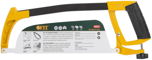 Ножовка по металлу 300 мм Профи, регулир.натяг, работа под углом 45 гр., прорезиненная ручка, полотно Bi-Metal