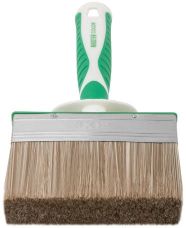 Макловица, 70% ПЭT/30% натуральная щетина, нерж. обжим, 2-К ручка, 120 х 30 мм