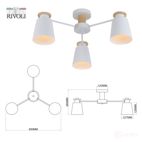 Chandelier Rivoli Adna 9112-303 3 * E27 40W modern
