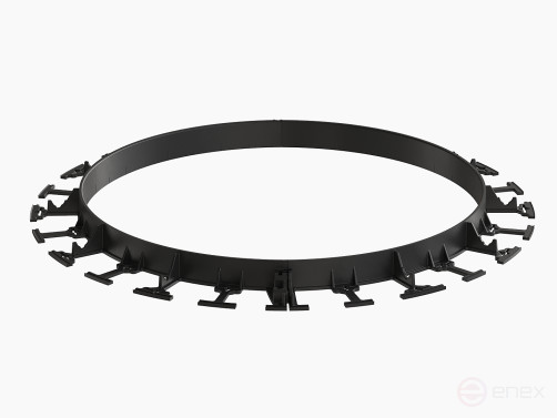 Garden curb 1000 mm height 45 mm black 1 piece