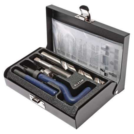 Набор инструментов и вставок для восстановления резьбы М12х1.5мм L=16.3мм 14 предметов JTC