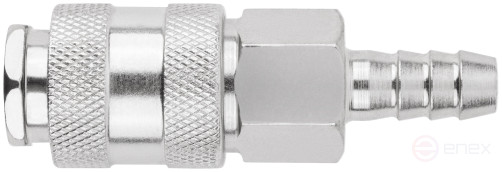 Quick-release adapter with 10 mm herringbone shut-off valve