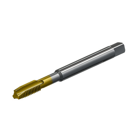 Метчик М5х0,8 машинно-ручной 6H Р6М5К5 сквозной TIN L=70 мм DIN371 TTT00105080 Beltools