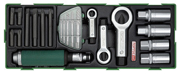 Набор демонтажный с ударной отверткой 22 пр., в ложементе TOPTUL GTA2234