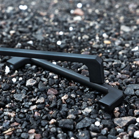 Handle metal bracket VULKAN 128 matt black, AKS