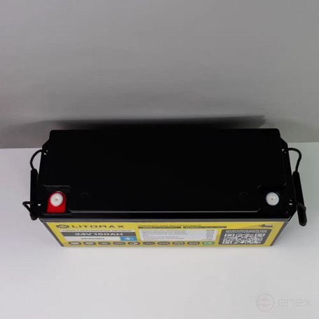 Литиевый аккумулятор тяговый LITOMAX IP68 LiFePO4 24V 150Ah 3840Wh c Bluetooth