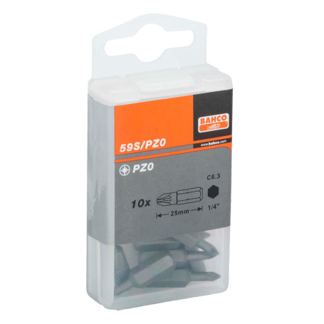 1/4Биты под винты Pozidriv PZ2, L=25 мм, 500штук