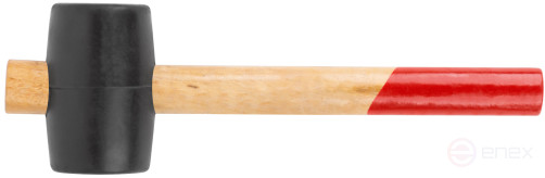 Rubber mallet, wooden handle 45 mm ( 230 gr )