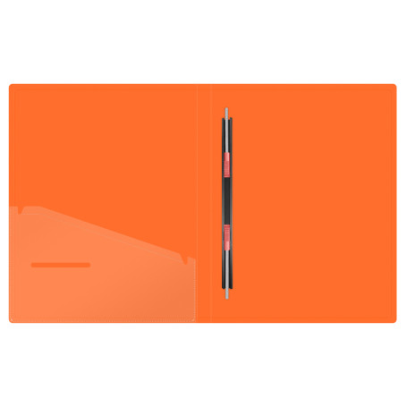 Папка с пружинным скоросшивателем Berlingo "Neon", 17 мм, 1000 мкм, оранжевый неон, с внутр. карманом
