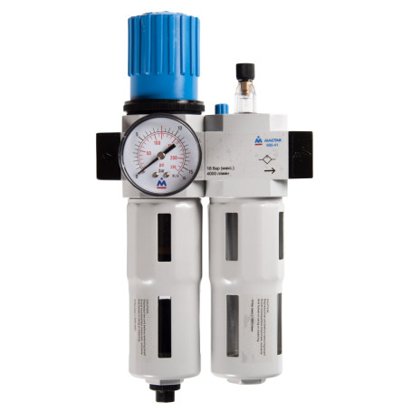 Filter dehumidifier with gearbox and lubricator 1/2", with pressure gauge MASTAK 690-41