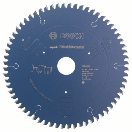 Expert for Multi Material Saw blade 216 x 30 x 2.4 mm, 64