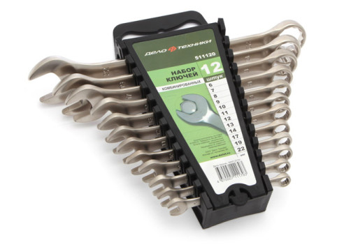 Набор ключей комбинированных 12 шт. (6,7,8,9,10,11,12,13,14,17,19,22 мм) холдер