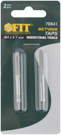 Metric taps, alloy steel, set of 2 pcs. M4x0.7 mm