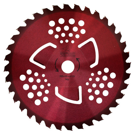 The disk for the trimmer 255 x 25.4 x 36 Red, n/a 25.4x22mm, Cheglok (50)