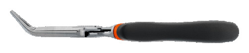 Длинногубцы с изогнутыми под 45° губками с рукояткой ERGO, 160 мм, хромированные, промышленная упаковка