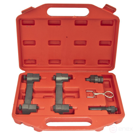 A set of clamps for servicing ER-86915 engines of the VAG group(2.4, 3.2, 4.2, 5.2 FSI) 5p., in the EUREKA /1/5 case
