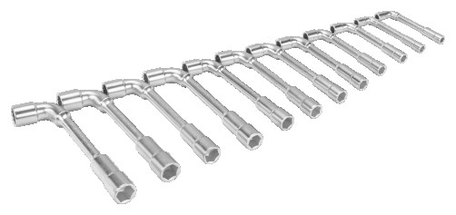 Набор изогнутых торцевых ключей серии 28М, 8 - 19 мм, 12 шт